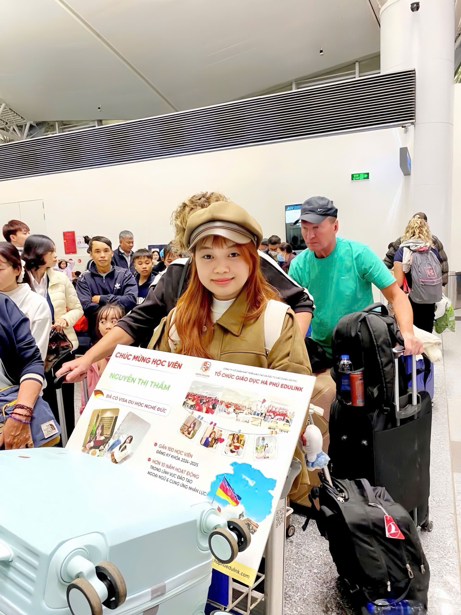 Học viên Nguyễn Thị Thắm rất vui và háo hức trước hành trình mới của mình tại Đức 