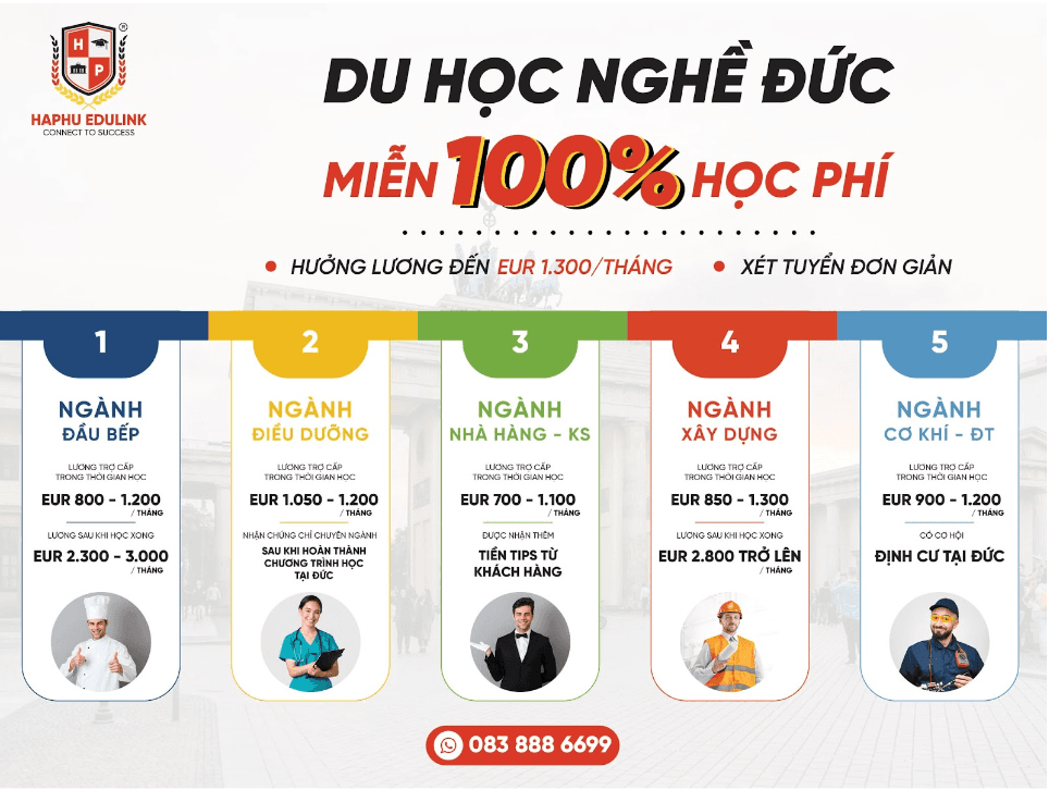 Du học nghề Đức có rất nhiều ngành nghề cho các bạn lựa chọn